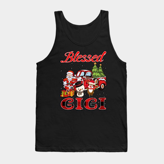 Blessed Gigi Red Plaid Christmas Tank Top by intelus